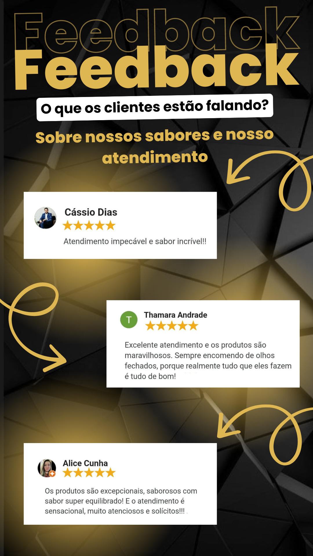 Feedback 5 estrelas - google